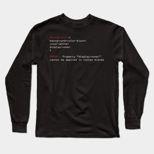 Ninja Level: Coder Long Sleeve T-Shirt